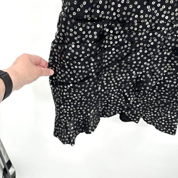 NEW ISABEL MARANT dress mini sequins spring summer 2014 asymmetrical black 42 XL - Picture 6 of 14